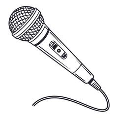 An image of a microphone 🎤 vector design on a white background 