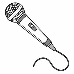 An image of a microphone 🎤 vector design on a white background 