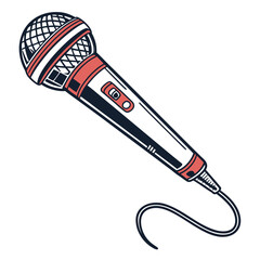 An image of a microphone 🎤 vector design on a white background 