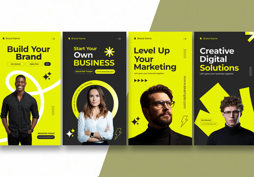 Modern Business Marketing Social Media Post Template Set for Digital Promotion