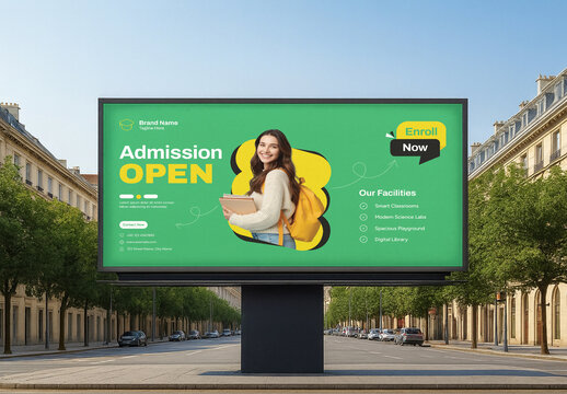 Modern School Admission Banner Template for Education Promotion