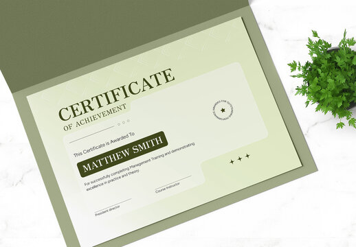 Professional Award Certificate Template for Achievement Recognition Design
