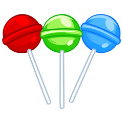 Colorful Lollipops Candy Illustration