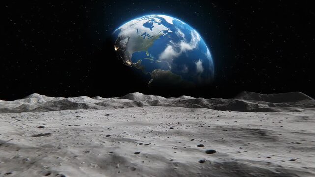 A breathtaking 3d view of the blue planet Earth as a glowing sphere in the dark universe, showing the atmosphere and clouds over the European continent and ocean under the light of distant stars