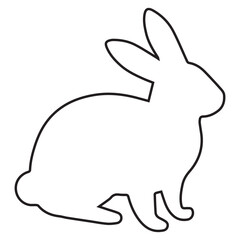 Simple Rabbit Outline