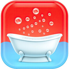 Luxurious bubble bath experience in a gleaming white tub, perfect for relaxation and self-care moments, designed for spa promotions, bathroom renovations, and wellness campaigns