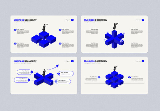 Business Scalability Strategy Infographic Template Modern Vector Illustration