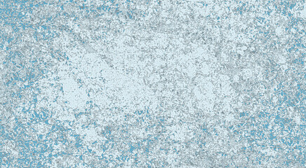 Abstract blue and white grunge texture with rough distressed patterns and weathered surface effects. Realistic worn paint background with cracked details and vintage decorative texture