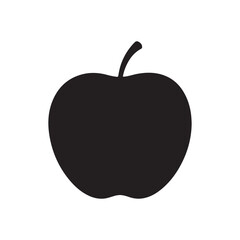 Apple silhouette icon vector flat design on white background