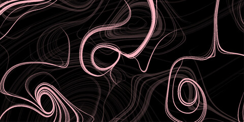 Topographic map white pink lines, contour Bluck background. Geographic grid, gradient multicolor wave curve lines banner background design banner, print, leaflet. Vector...	