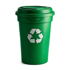 Green Recycling Bin for Waste Management
