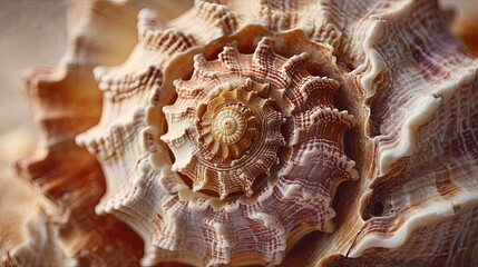 Detailed Marine Shell Spiral Geometry