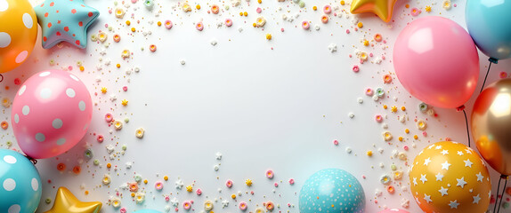 An engaging composition of HBD wallpapers styled with celebratory elements, perfect for digital backgrounds and modern birthday wishes, ensuring a vast area for copy space inclusion.