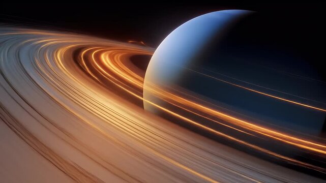 Cosmic rings encircle a distant planet