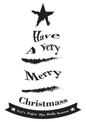 Elegant Merry Christmas Season Lettering Design