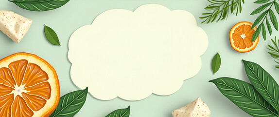 An abstract representation of eco-friendly products, emphasizing vibrant colors and sustainability, with significant copy space for branding and promotional text.