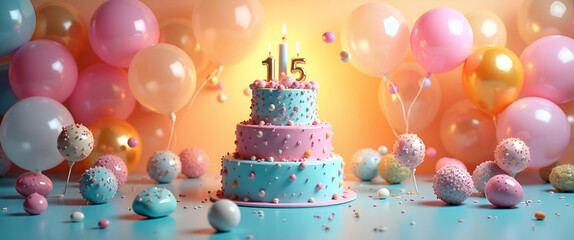 An inspiring visual representation of happy birthday trends for 2025, featuring modern aesthetic elements and ample space for marketing captions.