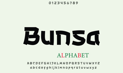 Bunkasai Demo Solid alphabet letters font for logo