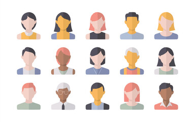 Diverse team avatars for professional profile design, ideal for business websites and marketing materials, showing unity and inclusivity in workplace settings