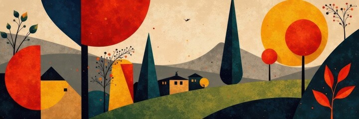 Geometric forms evoke Matisse's style; muted palette , color, elegant