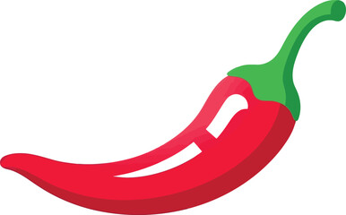 Red chili pepper illustration - fresh, spicy, organic food icon