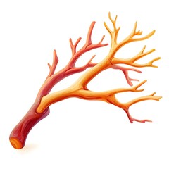 Vibrant Branching Organic Structure Illustration