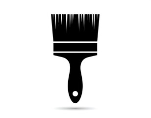 Monochrome illustration of a paint brush
