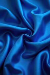 Fototapeta premium Deep blue silk, luxurious folds, rich texture, abstract, velvet