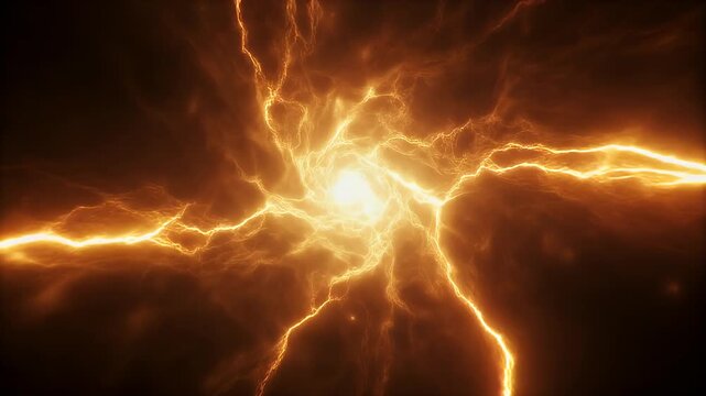 Energetic, glowing portal in shades of gold and orange