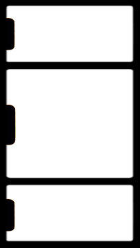 Vintage Super 8mm Transparent Old Film Sprockets 3-Split Screens Framing Mattes 4K Image Overlay