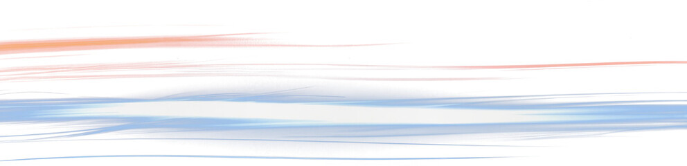 Horizontal flow of red and blue streaks visualizing fluid dynamics or thermal gradients on transparent background.