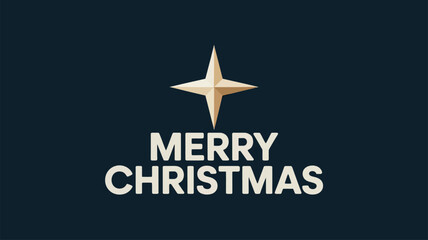 Obraz premium Merry Christmas with Star of Bethlehem Illustration for Holiday Cheer