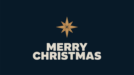 Merry Christmas with Star of Bethlehem Illustration for Holiday Cheer