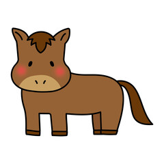 こっちを見ている馬