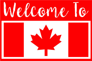 Fototapeta premium word welcome to CANADA Design Vector Template
