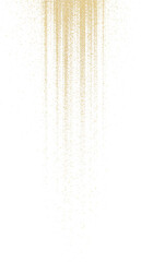 Scattered golden particles with soft shimmer, creating a dynamic and elegant texture on transparent background.
