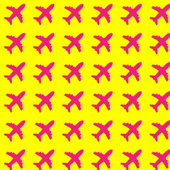 seamless pattern with colorful aeroplanes