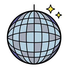 Obraz premium A sparkling disco ball ready for a celebration