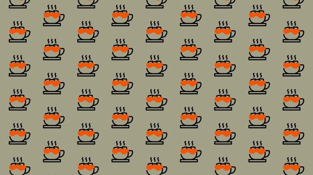 Coffee Cup Pattern - A Seamless Design for Backgrounds and More.