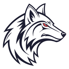 Obraz premium Circular wolf head logo 