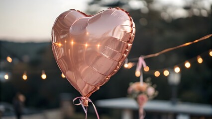 Rose Gold Heart Balloon