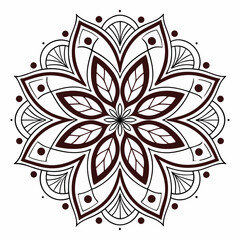 Fototapeta premium Elegant floral mandala design with intricate details, perfect for meditation and relaxation. elegant floral