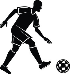 Naklejka premium soccer player silhouette