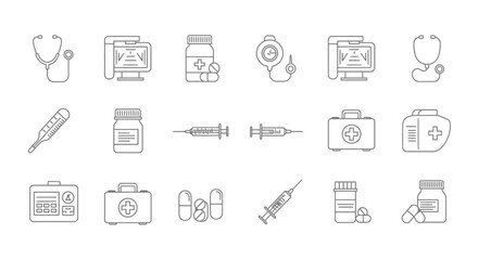 vector set of office icons