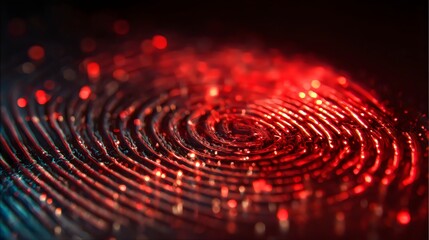 A mesmerizing spiral pattern illuminated by red and blue lights, creating a dynamic visual effect.