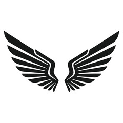 Striking wing design element evoking freedom and power for branding and decoration