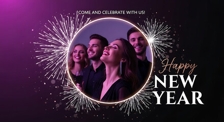 Diverse group celebrates new year with fireworks, laughter, joy