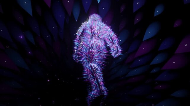 Neon Yeti Vj loop video