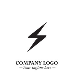 Sleek Electrical Logo Symbol on a Clean White Background for Modern Branding Design Elements Art
