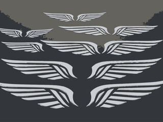 Sleek Eagle Wings Vector Art Pack for Automotive Decals and Designs